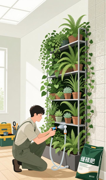 园林花砖墙造型_墙面垂直绿化典型案例_立体绿化与瓷砖的结合:墙面瓷砖系统中集成植物种植模块,构建垂直花园。