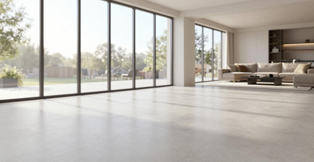 采光太强晃眼难受?750x1500素色哑光瓷砖,防反光不刺眼