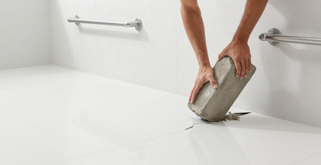 老人卫生间防滑瓷砖600x1200超白胚魔晶石 超硬耐磨搭配扶手安装更安全