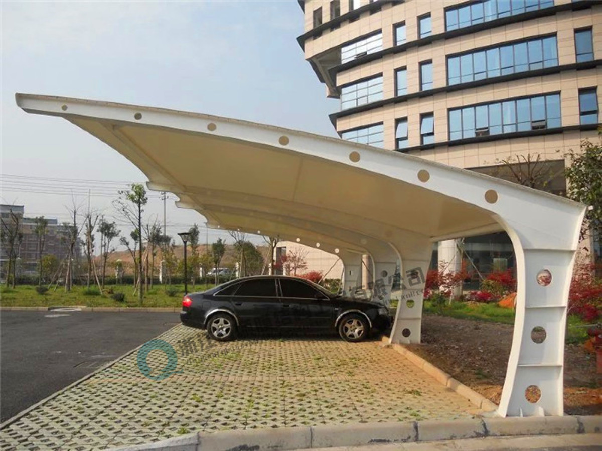 汽车车棚-小轿车车棚-汽车停车棚制作-膜结构车棚厂家-启顺车棚厂家